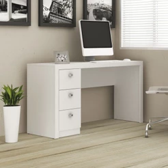 Mesa para Computador 3 Gavetas Branco Me4102 - Tecno Mobili