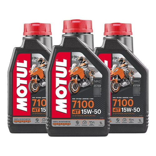 KIT MOTUL 7100 15W-50 4T 3 LITROS em Oferta na Shopee