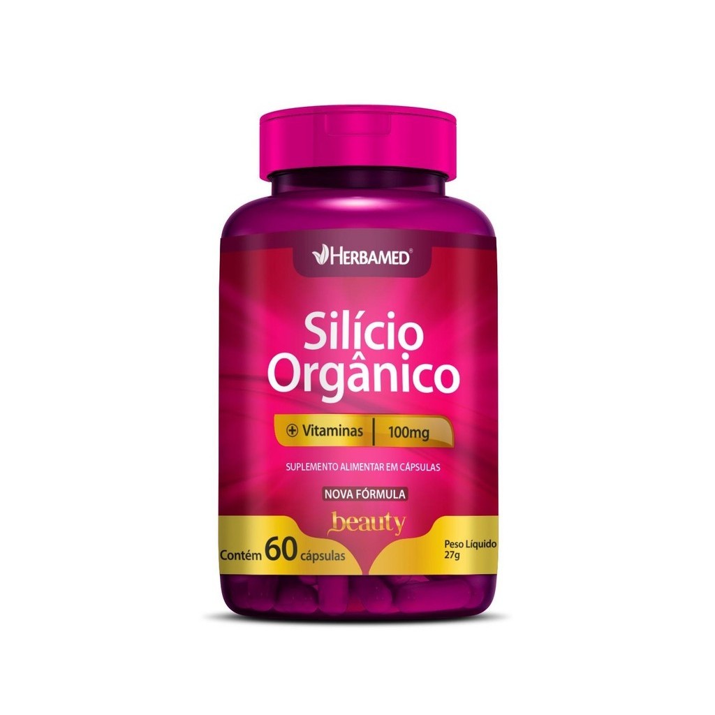 Silício Orgânico + Vitaminas - 60 Cápsulas - Herbamed Beauty em Oferta na Shopee