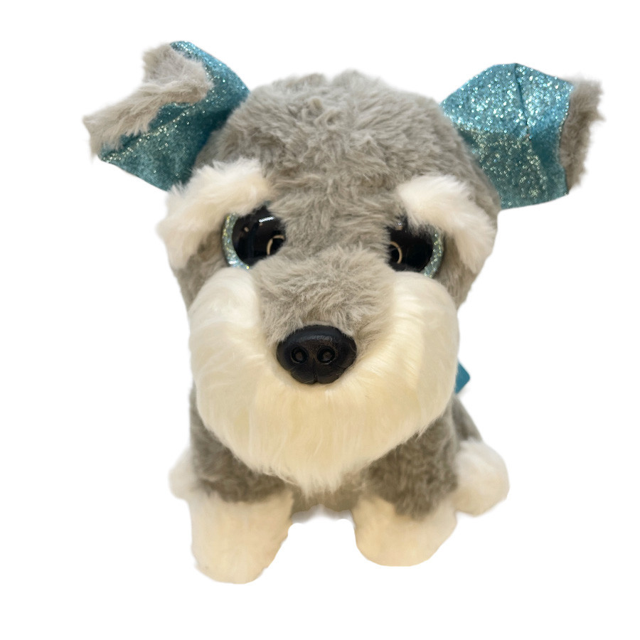 Cachorro de Pelúcia Schnauzer - Cinza - 20cm - 1 unidade - Rizzo em Oferta na Shopee