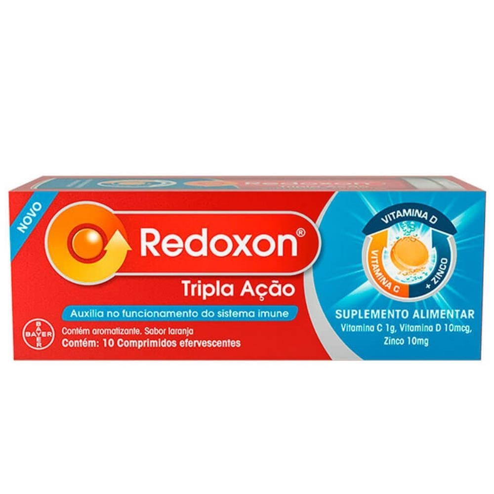 REDOXON TRIPLA AÇÃO 1G COM 10 COMPRIMIDOS em Oferta na Shopee