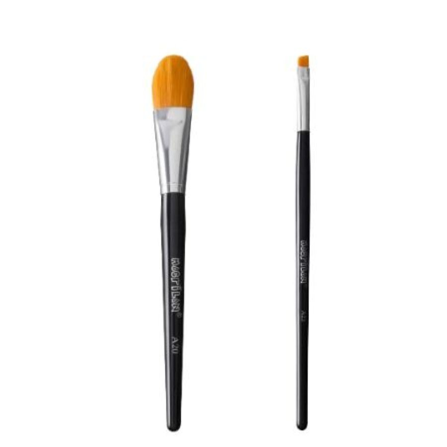 Pincel para Base Linha Max  A20 + Pincel Chanfrado Delinear Macrilan A23