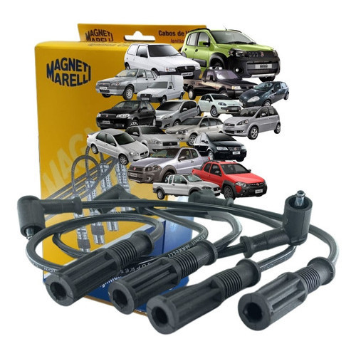 Jogo de 4 Cabos Vela Original Marelli Palio Strada Punto Idea Uno Doblo Siena Fiorino em Oferta na Shopee