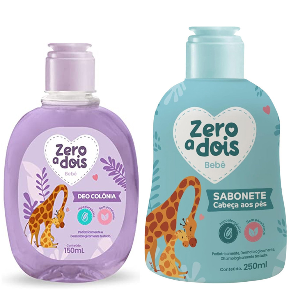 Kit Sabonete Líquido E Colônia Infantil para Bebê DeoColônia Zero a Dois Perfume Hipoalergenico em Oferta na Shopee