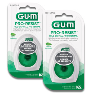 Kit c/ 2 Fio Dental Pro Resist Gum Encerado Sabor Menta 330m em Oferta na Shopee