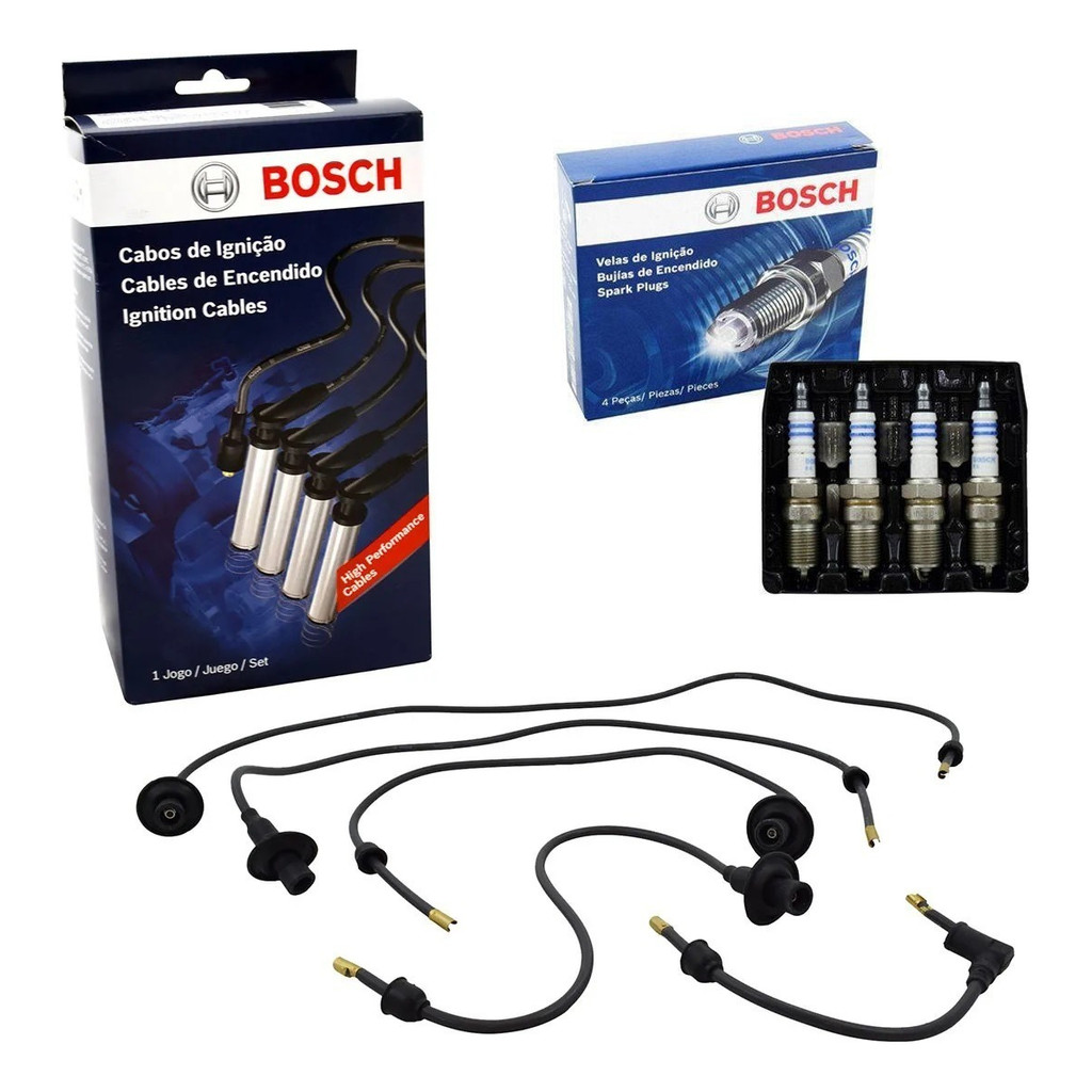 Kit Cabo E Vela Ignição Original Bosch Kombi 1984 1985