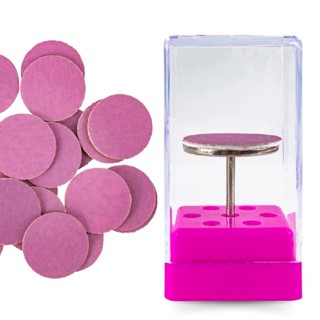 Kit Broca Disco + Suporte + 10 Lixa Refil 120# Manicure Nail Art Nail Designer Unhas em Oferta na Shopee