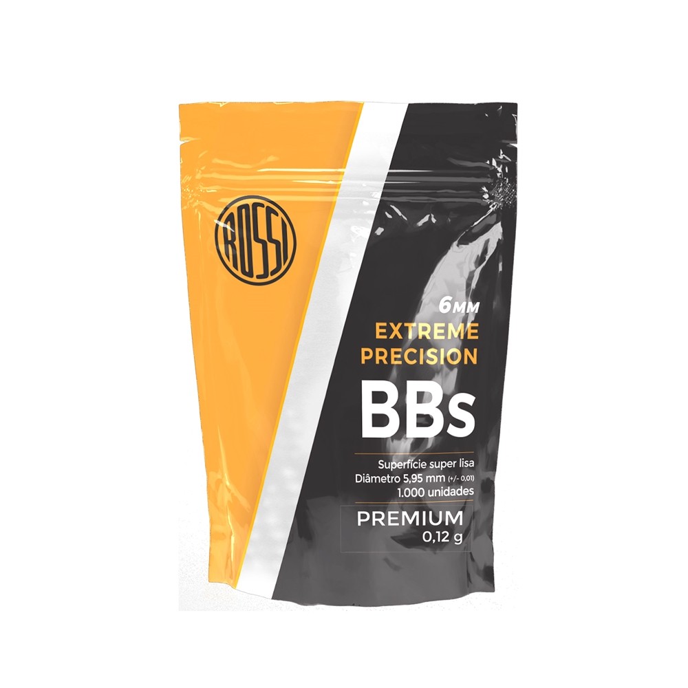 BBs Plasticas Airsoft 0.12g 1000un. - Rossi em Oferta na Shopee