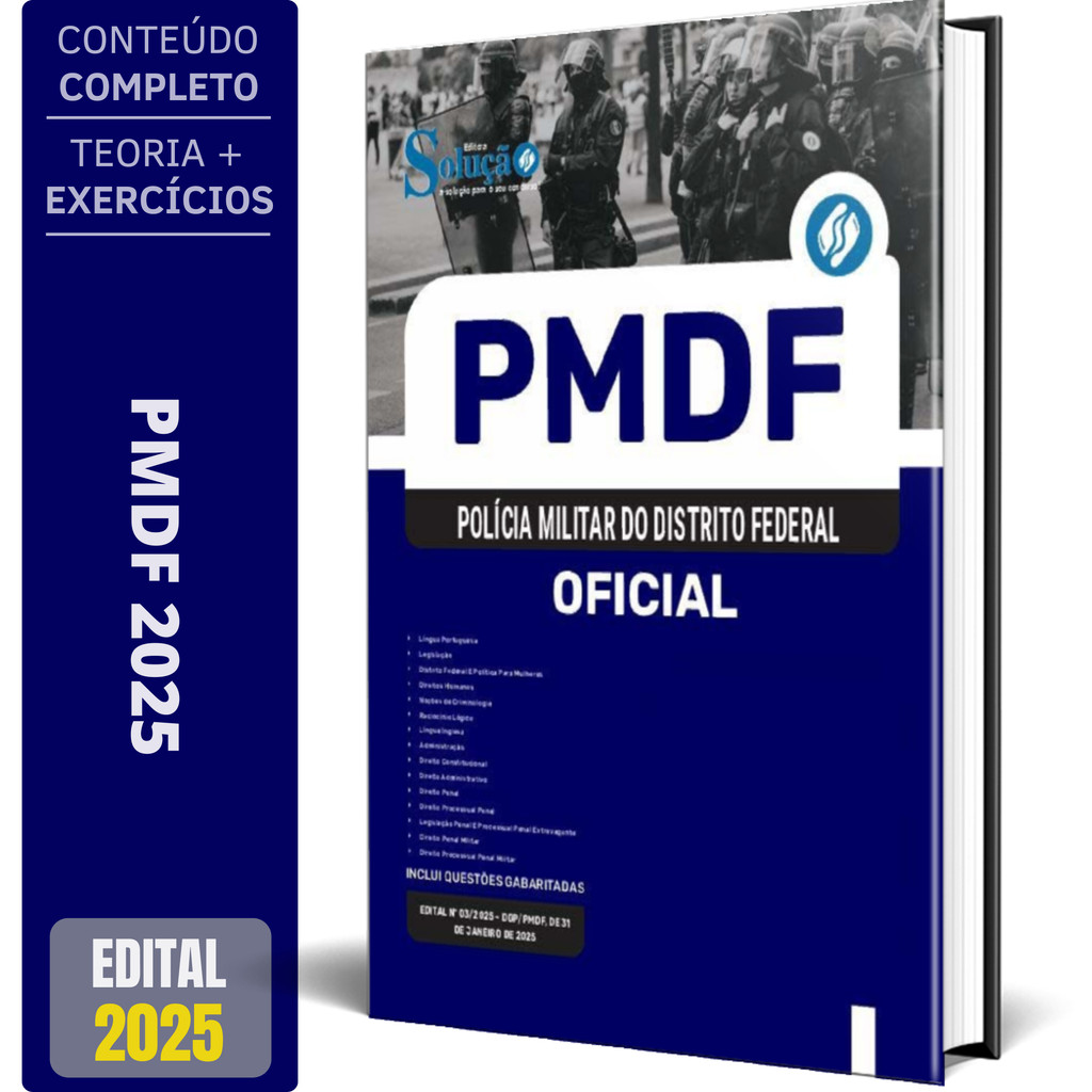 Apostila Concurso PM DF 2025 - Oficial em Oferta na Shopee