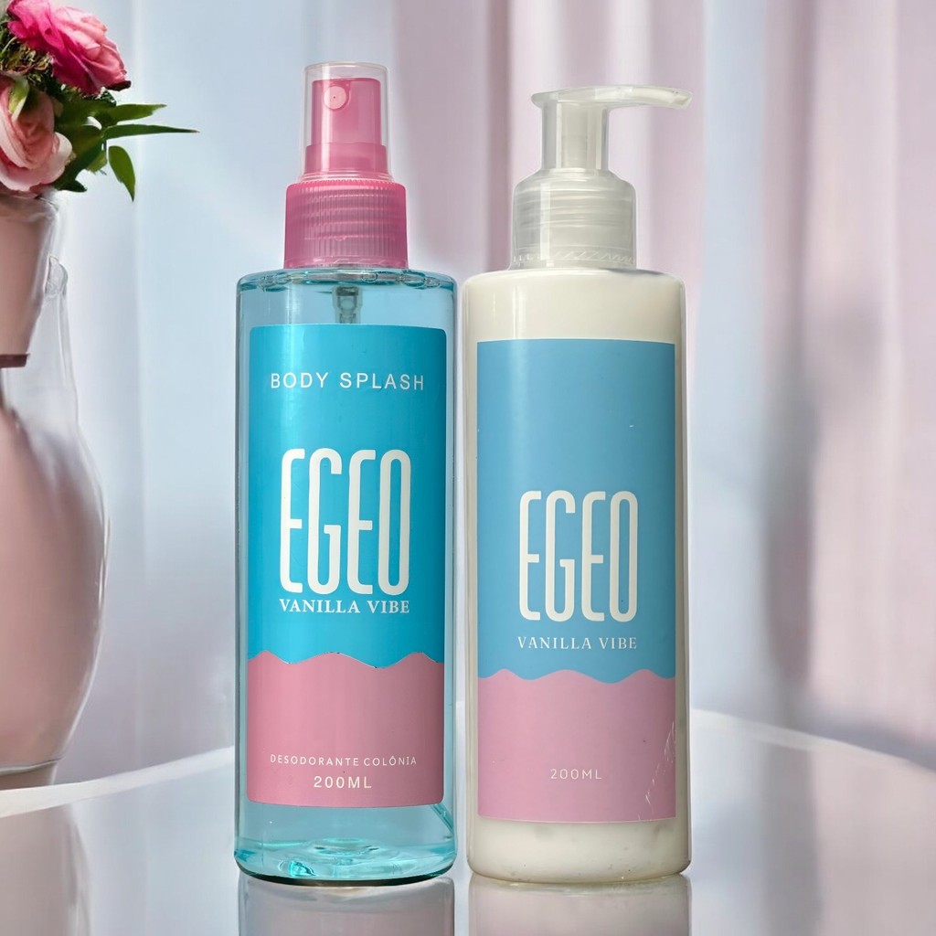 Kit Egeo Vanilla - Body Splash 200ml + Loção Corporal 200ml
