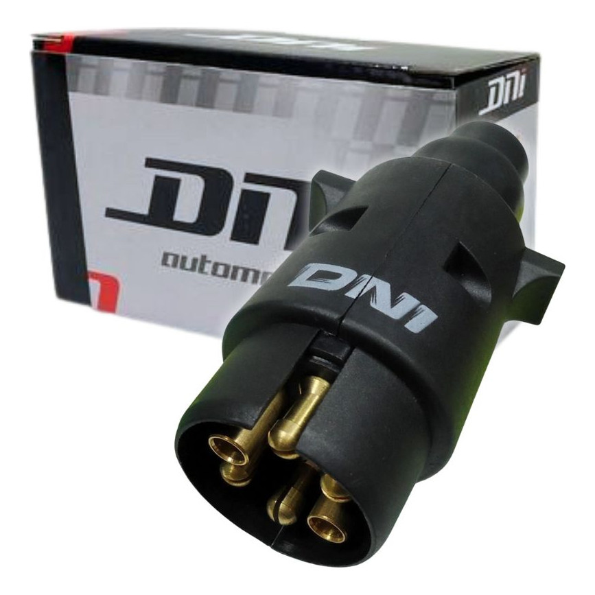 Tomada Elétrica Engate Carretinha 6 Pólos Redonda Nylon - Macho (DNI8380)