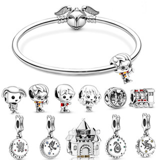 Berloques de Prata 925 Clássico Harry Potter Pulseira Acessórios Charme Colar Pingente Presentes de Férias em Oferta na Shopee