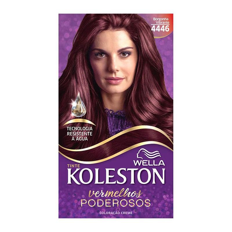 Tinta de Cabelo Koleston Borgonha Vibrante 4446 em Oferta na Shopee