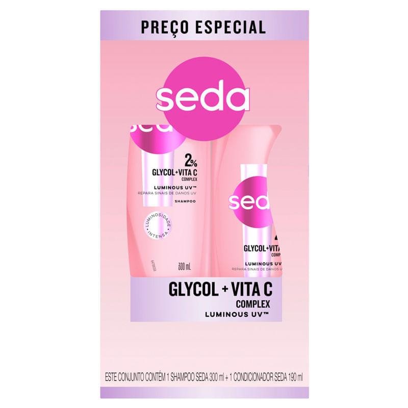 Kit Seda Glycol + Vita C Complex Luminous UV Shampoo 300ml + Condicionador 190ml - Beauty