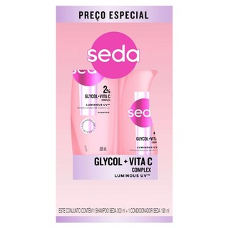 Kit Seda Glycol + Vita C Complex Luminous UV Shampoo 300ml + Condicionador 190ml em Oferta na Shopee