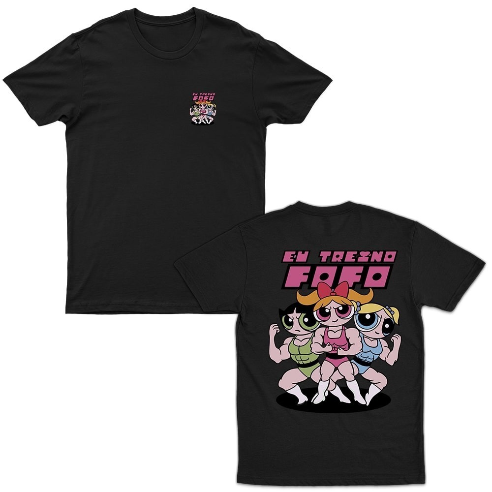 Camiseta Feminina  Academia Super Poderosas  Treino Fofo Lindinha Florzinha Docinho   Streetwear Casual