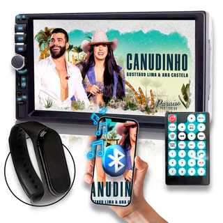 MP5 Multimídia Player 2DIN 7" 4x45w Controle Remoto+Relógio Pulso Resistente A Água em Oferta na Shopee