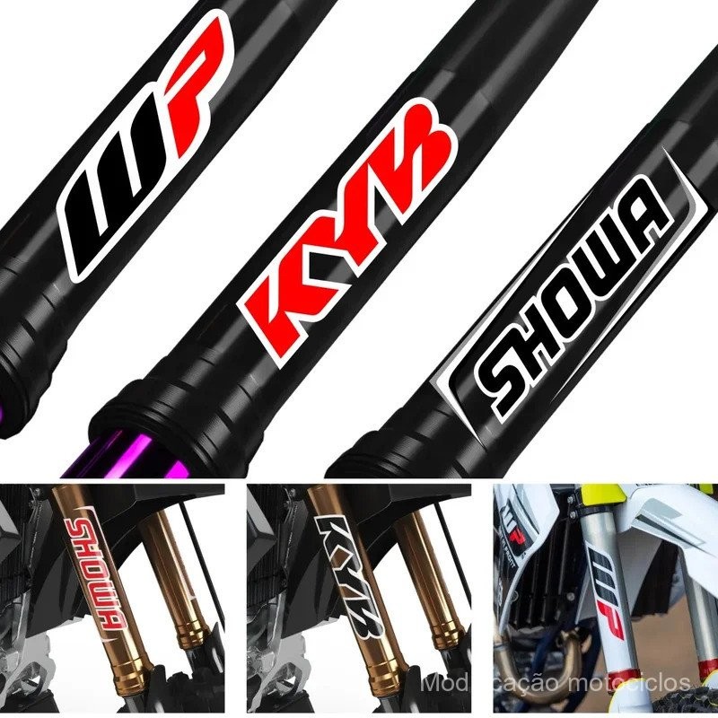Adesivo Refletivo para Motocross, Garfo Kyb Wp Suspensão Showa Decalques