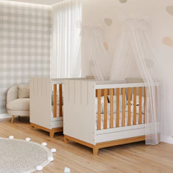 Conjunto com 2 Berços Mini Cama Liza Permobili