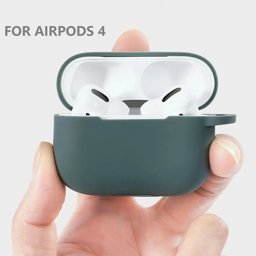 Capa protetora de silicone Com mosquetão para airpods 4 2024 NAO INCLUI FONE