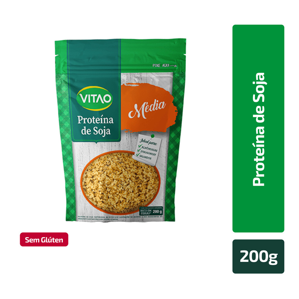 Detalhes do Kit Proteína De Soja Vitao 200G - 4 Unidades