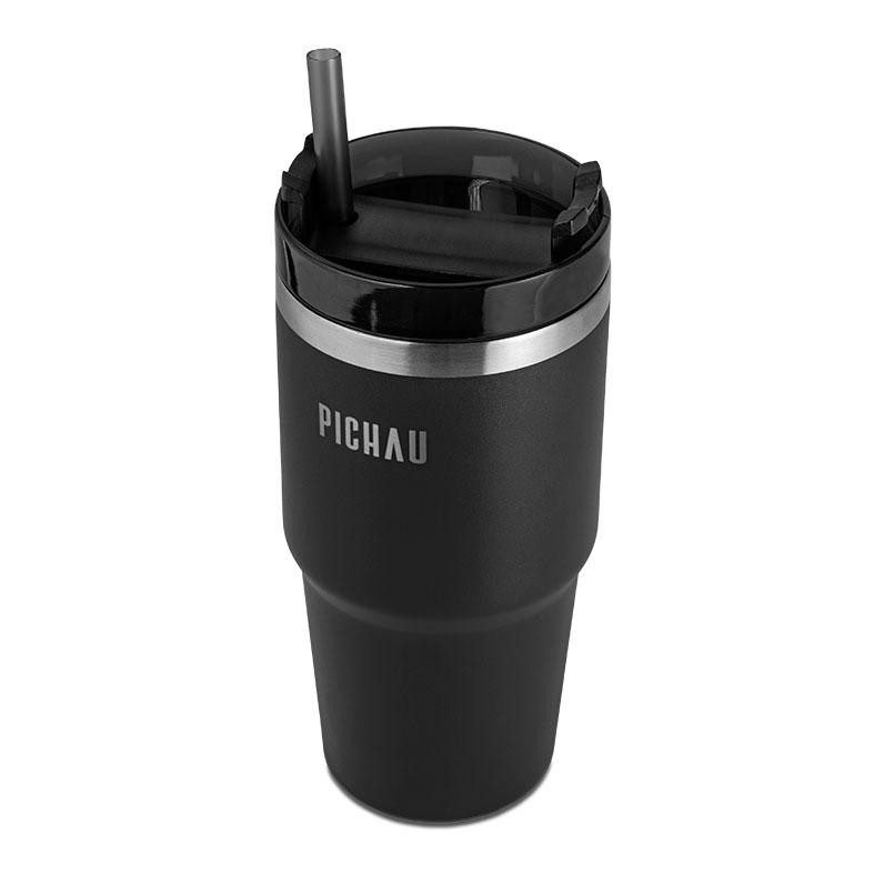 Copo Termico Pichau HR120, 600ml, Com Canudo, Preto, PG-HR120-BL01 em Oferta na Shopee