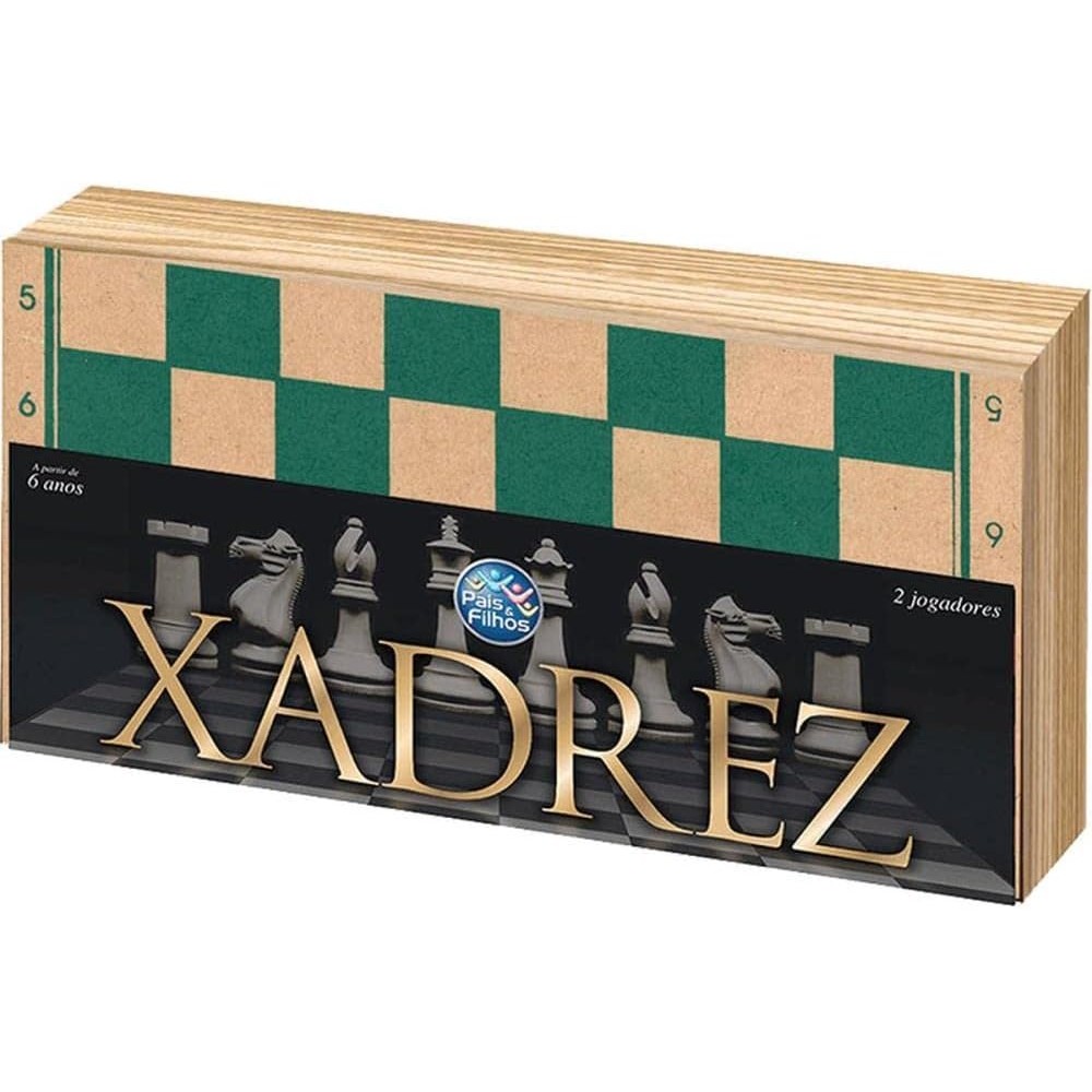 Xadrez Estojo Dobrável de Madeira Kit Completo Didático Presente Jogo Educativo Estratégia Tabuleiro Portátil