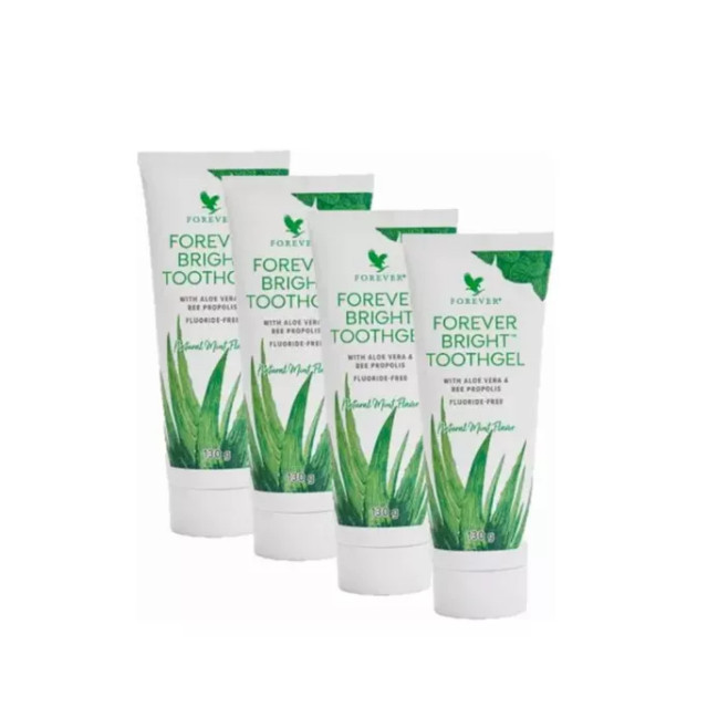 Gel Dental Forever Bright Toothgel Aloe Vera e Própolis Natural Sem Flúor Clareador 130g