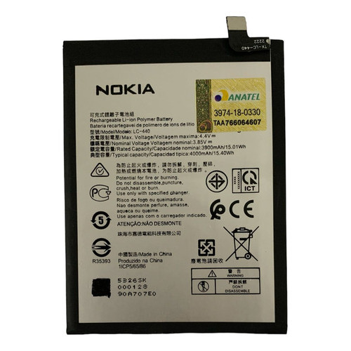 Flex Carga Bateria Lc-440 Para Nokia 5.3 Ta-1234 Envio Já
