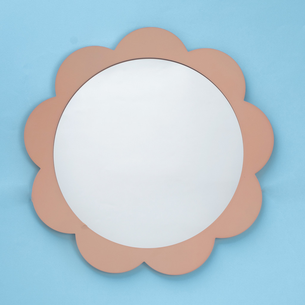 moldura com espelho decorativa de parede flor em mdf - Oikos - Home & Living
