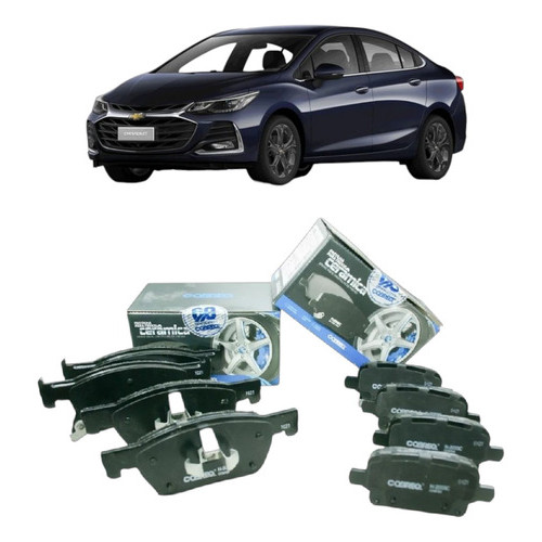 Kit Pastilha De Freio Cerâmica Chevrolet Cruze 1.4 2018 2019 2020