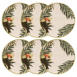 Jogo de 6 Pratos Rasos 26 cm Oxford Unni Tropicano