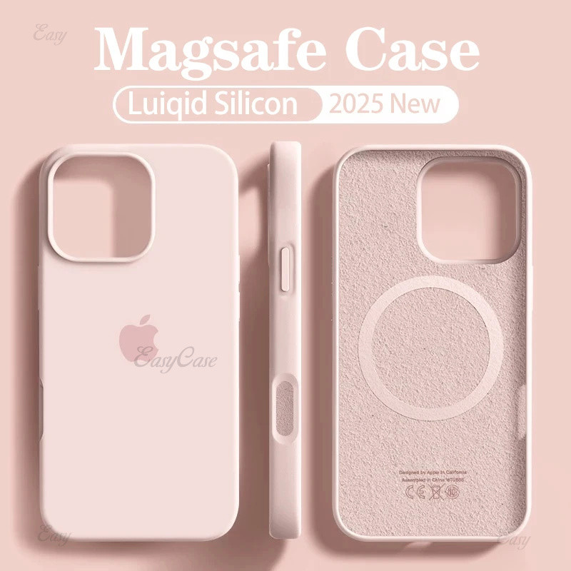 Líquido Original Silicone Carregamento Sem Fio Magsafe Caso De Telefone Para iPhone 17 13 14 15 16 Pro Max 16 Capa em Oferta na Shopee