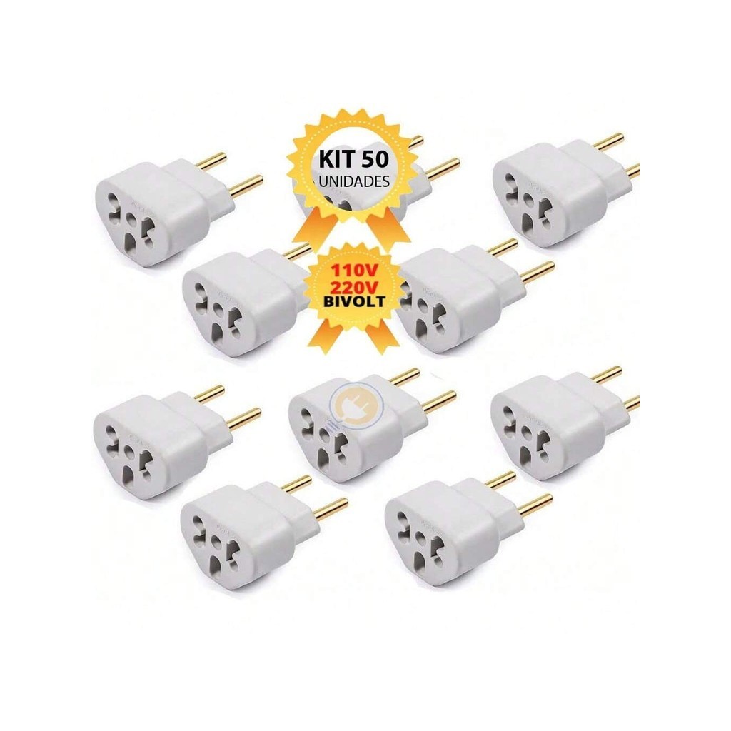 50 Adaptador de tomadas BOB LOVE Bejamin bivolt