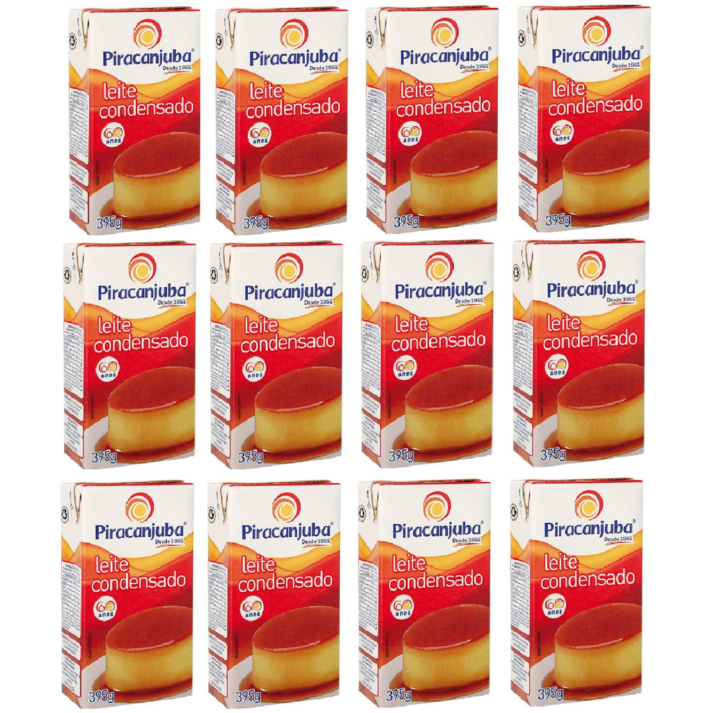 KIT 12 LEITE CONDENSADO PIRACANJUBA 395GR TP