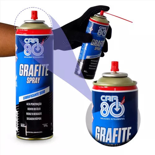 Grafite Spray Lubrificante A Seco 300ml Car80 em Oferta na Shopee