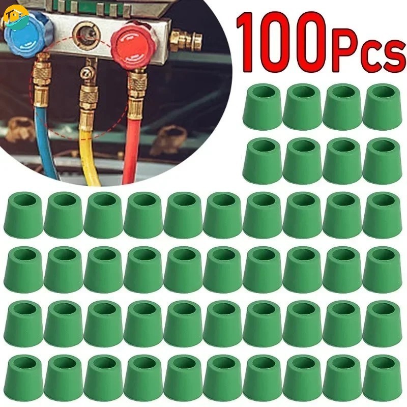 50/100Pcs Ar Condicionado Verde 1/4'Vedação Da Válvula De Carregamento Mangueira Junta De O-Ring De Borracha Para Acessórios De Reparo De Automóveis
