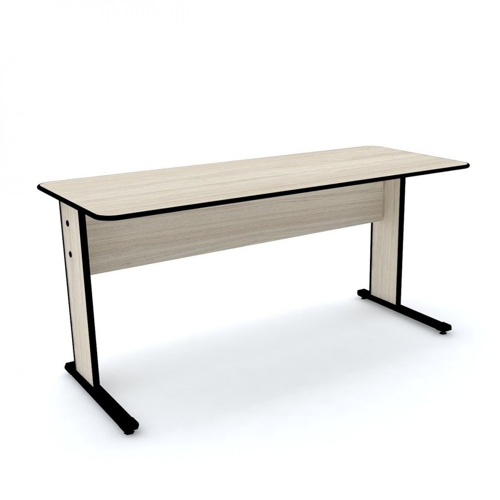 Escrivaninha Mesa Escritório Gerência 150 cm MX150 Maxxi Preto/Casa Blanca