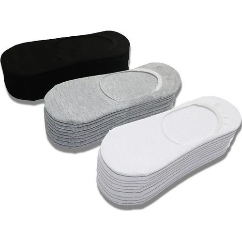 Kit 12 Pares Meias Feminina Sapatilha Invisível Adulto (Preto/Cinza/Branca) em Oferta na Shopee