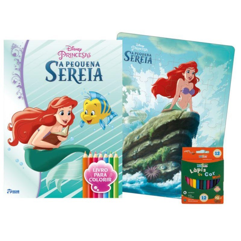 Kit Diversão Disney - A Pequena Sereia em Oferta na Shopee