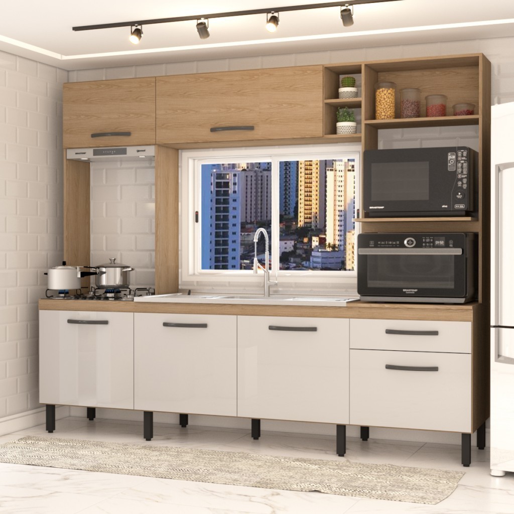 Cozinha Compacta Mavie 6 Portas 1 Gaveta - Home & Living