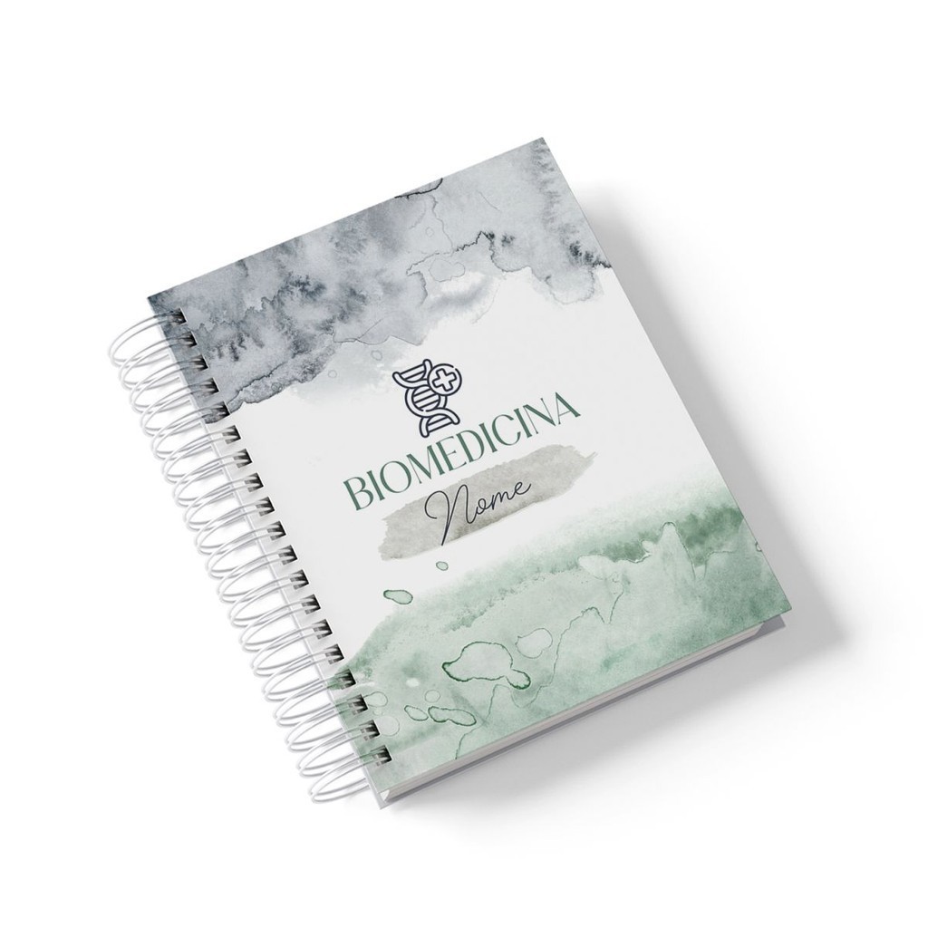 Caderno Personalizado Biomedicina (Modelo 05) - A5 15x21cm (PEQUENO) - Com 100 Folhas
