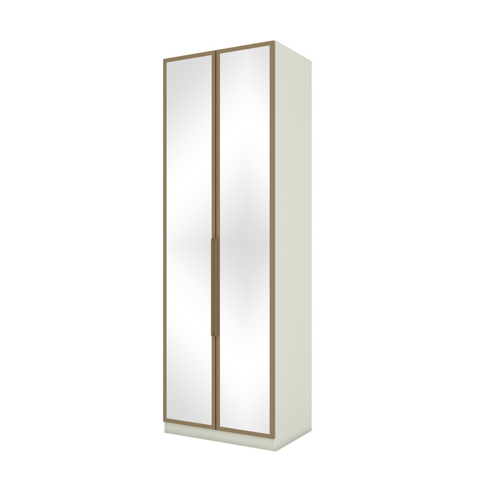 Guarda Roupa Modulado 2 Portas Espelho 3 Gavetas Seletto Henn