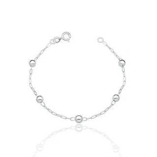Pulseira prata 925 feminina bolinhas médias 5mm em Oferta na Shopee