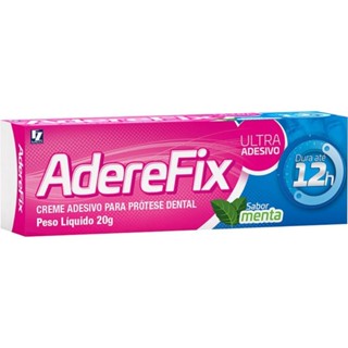 ADEREFIX FIXADOR DE PROTESE DENTARIA SABOR MENTA COM 20G em Oferta na Shopee