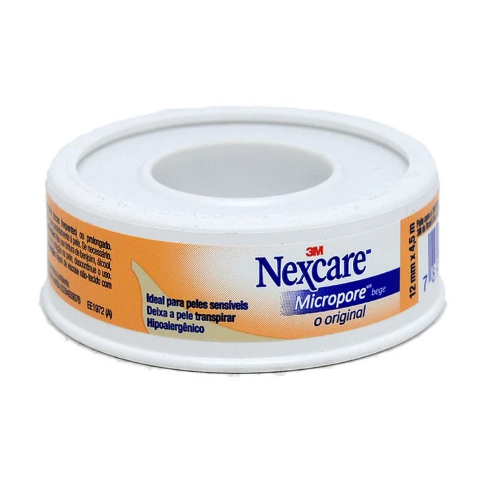 ESPARADRAPO MICROPORE NEXCARE  BEGE COM 12MM X 4,5M em Oferta na Shopee
