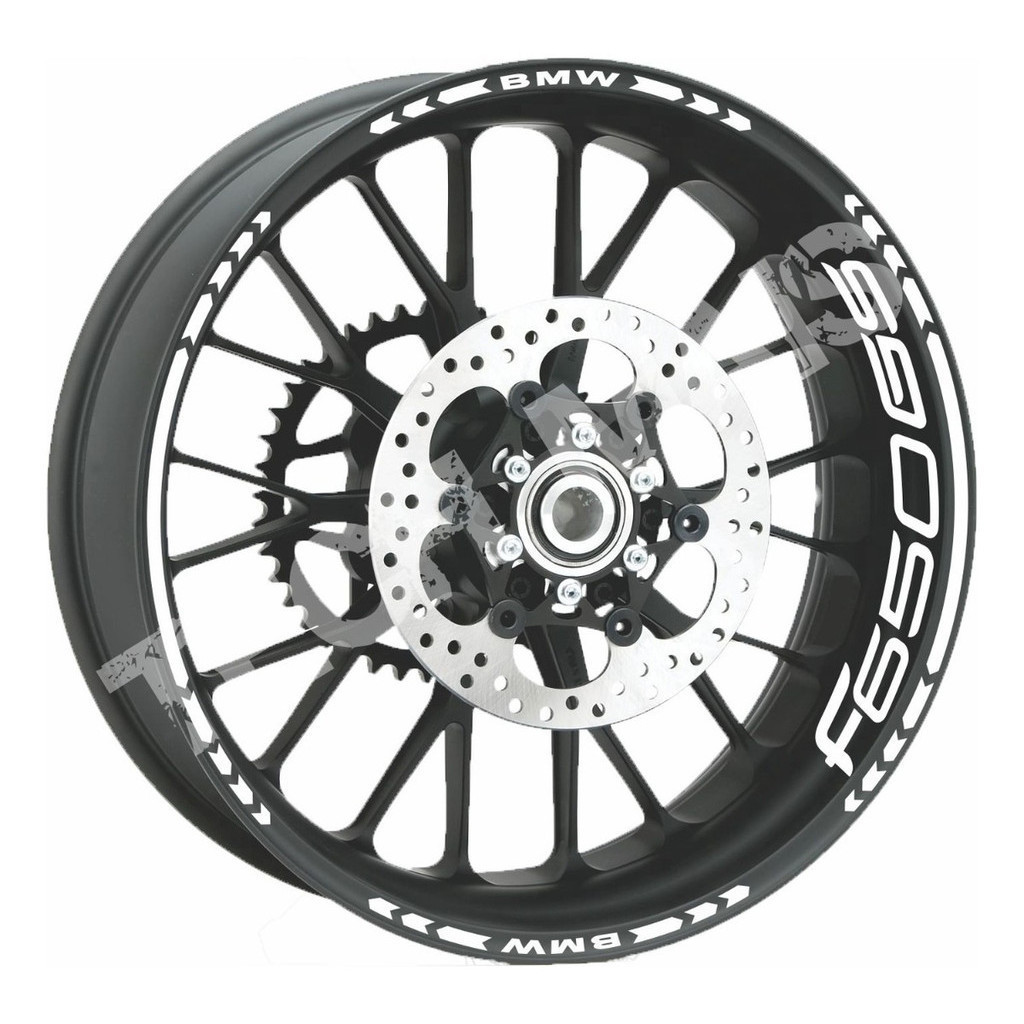 Kit Adesivos Refletivo Rodas Frisos Moto Bmw F 650 Gs 8logos