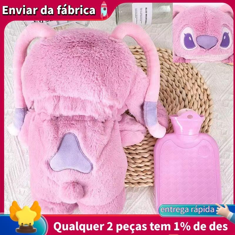 Disney Stitch Winter Extra Large Plush Garrafa De Água Quente De Pelúcia Grande Anime Aquecedor Para Mulheres