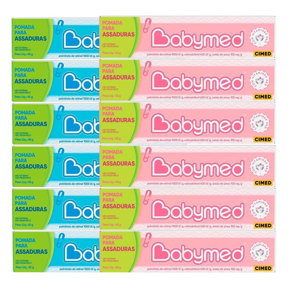 Kit 12 und Babymed 6 Azul / 6 Rosa em Oferta na Shopee