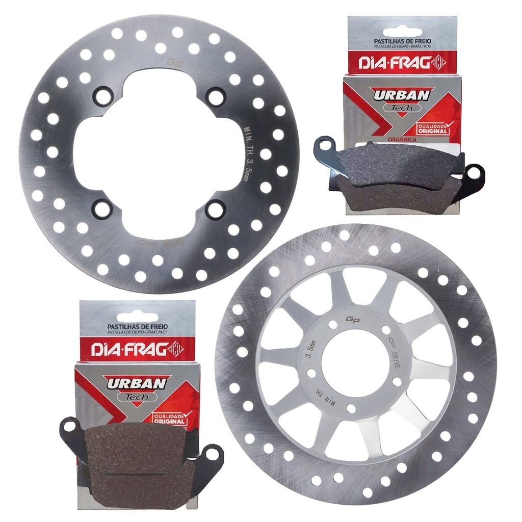 Discos de Freio Xre 190 2016-2024 / Nxr 160 Bros 2015-2017 + Pastilhas Diafrag em Oferta na Shopee